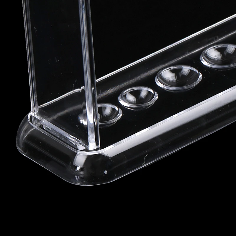 Plastic Clear Test Tube Rack 6 Holes Stand Lab Test Tube Stand Shelf New