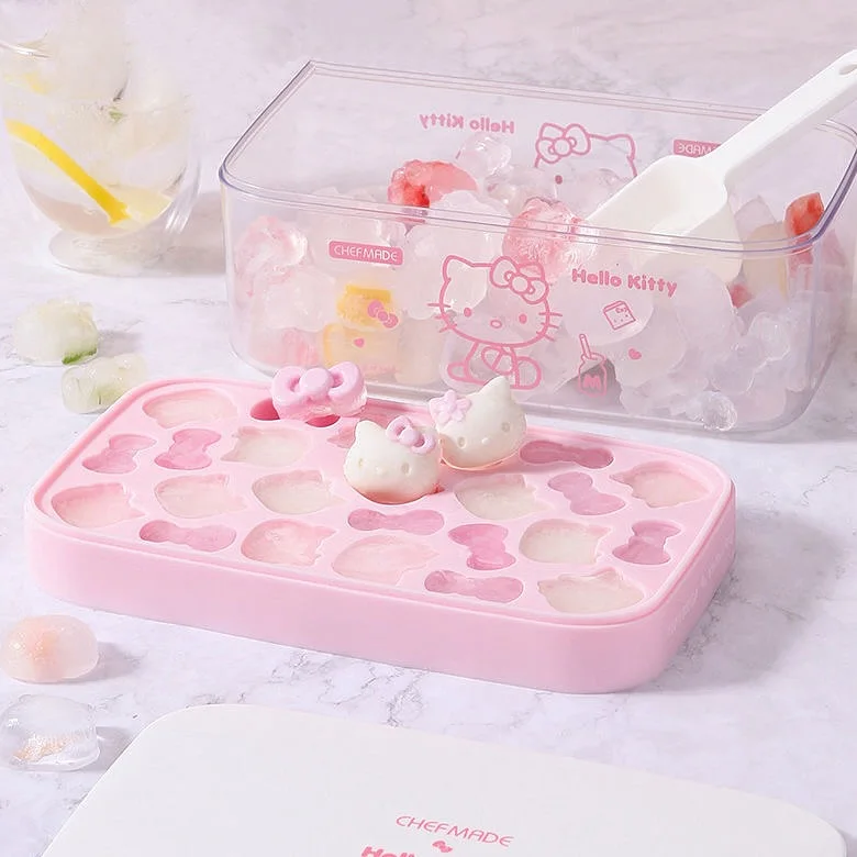 

Kawaii Hello Kitty Sanrio New Anime Cartoon Food Grade Silicone Mold ice Grid Homemade ice Cubes Girl Heart Cute Silicone Molds