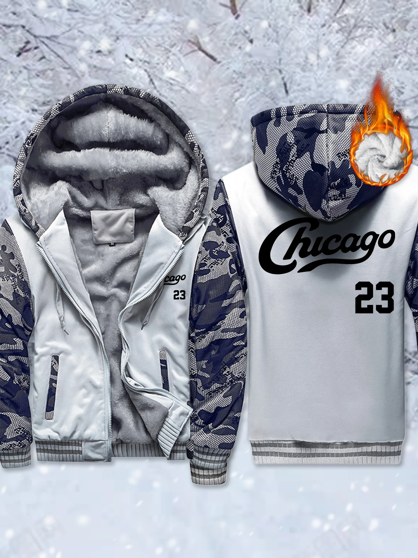 

Чикаго номер 23, флисовые утепленные куртки с принтом, мужские мягкие теплые толстовки с капюшоном, зимняя удобная верхняя одежда, карман на молнии, уличные повседневные топы
