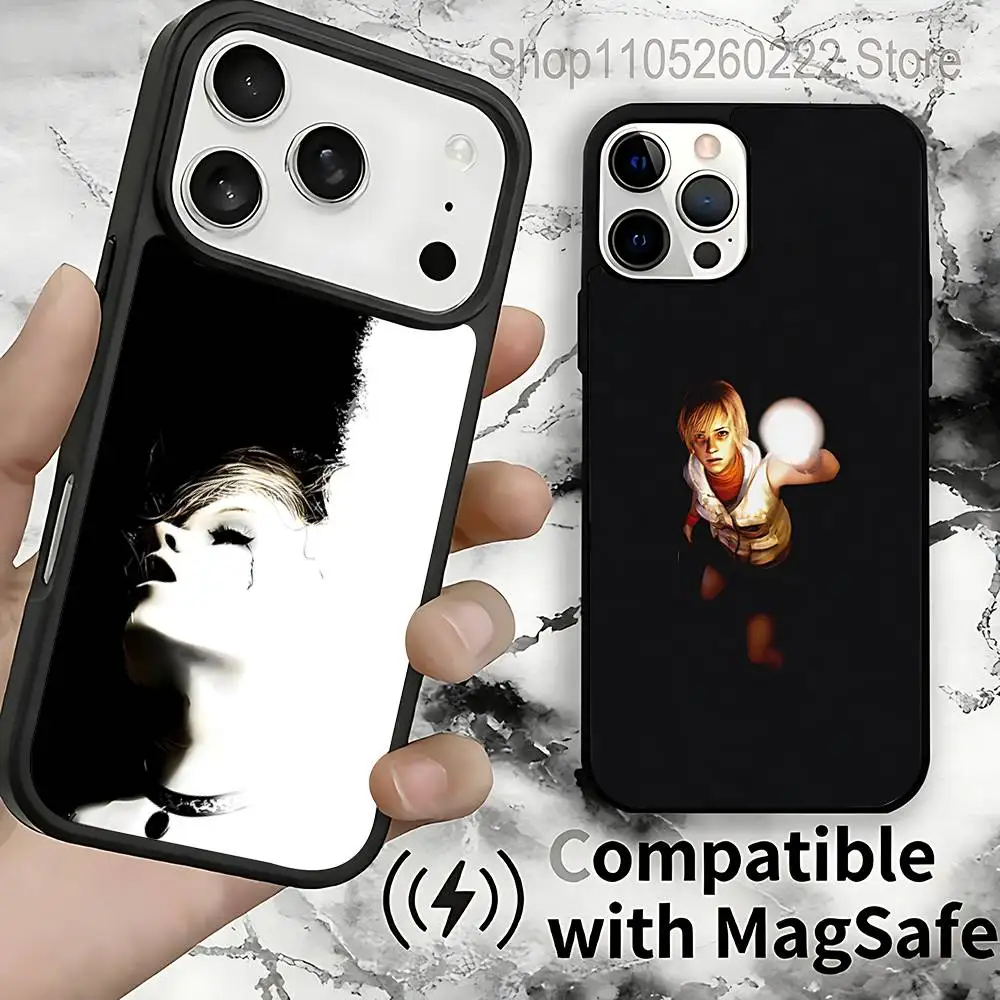 

S-Silent Hill 3 Heather Mason Magnetic Case: Compatible with IPhone 17,16,15,14,13,12,11,Pro,Max,Plus,Mini,SE4,E