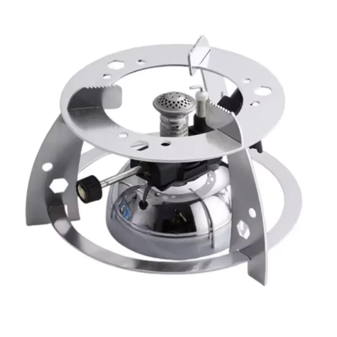 Outdoor Mini Portable Butane Gas Stove, Inflatable Camping Gas Burner for Tea/Coffee, Siphon/Moka Pot Heater, Portable Bunsen Bu