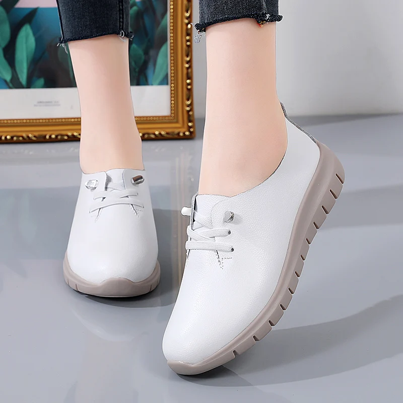 Fashion Women Oxford Shoes Casual Ladies Luxury Designer Flats Leather Sneakers Lightweight Women\'s Flat Moccasins Zapatos Mujer