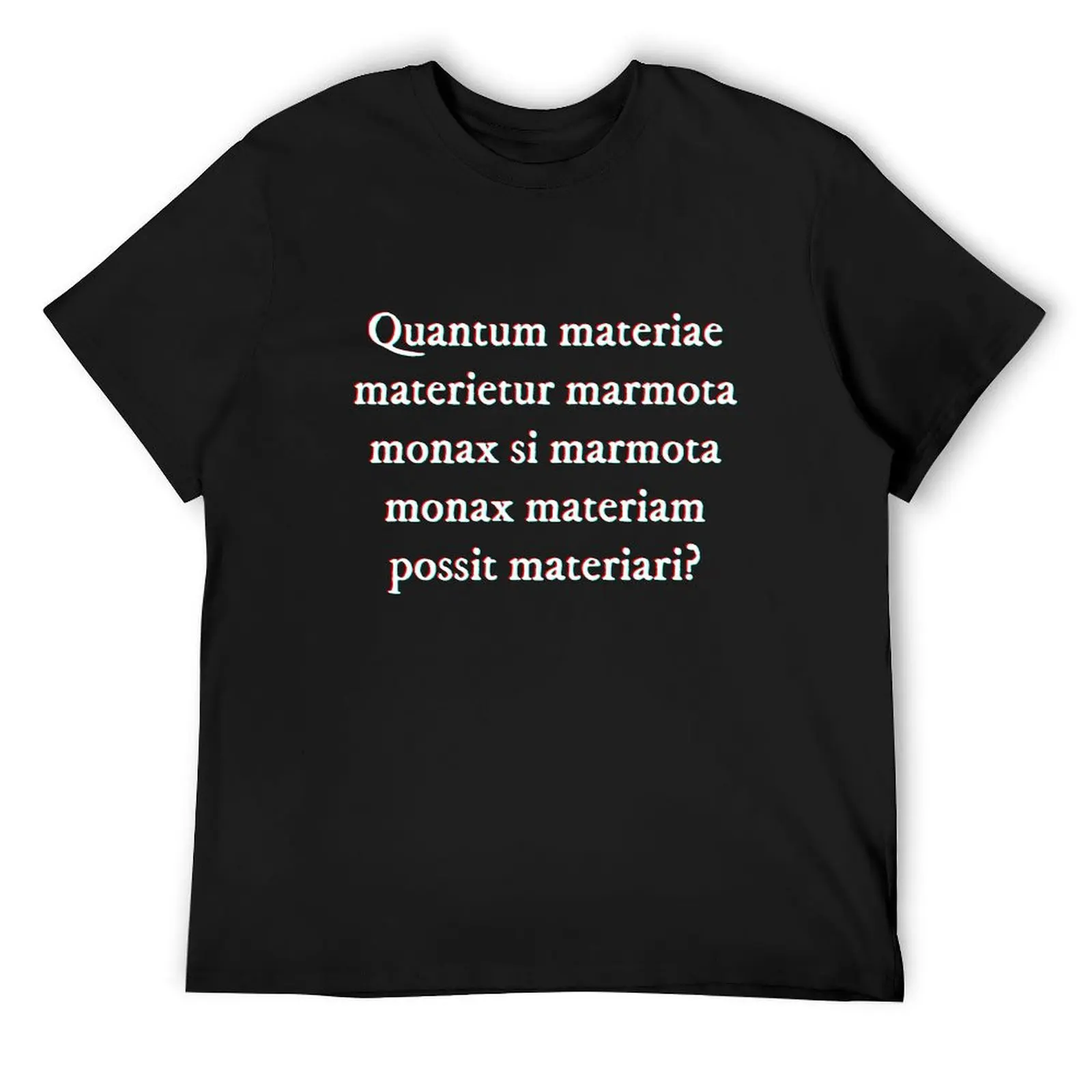 

How Much Wood Would A WoodChuck Chuck Written In Old Latin T-Shirt quick drying anime stuff oversized mens designer t shirt