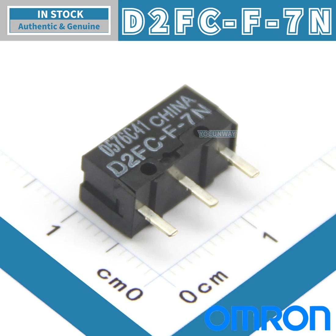 10PCS-100PCS D2FC-F-7N New Authentic Original OMRON Micro switch White Dot 3 Pin Mouse Button Repair Wholesale