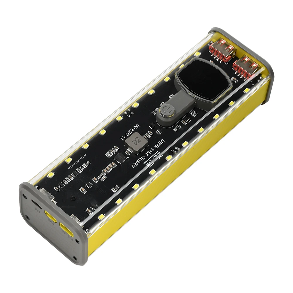 DIY 4*21700 Powerbank-Gehäuse 22,5W PD Schnellladung Dual-USB-Akku-Speicherbox Unterstützt Helligkeitsanpassung und Blitzmodus – Detail 27