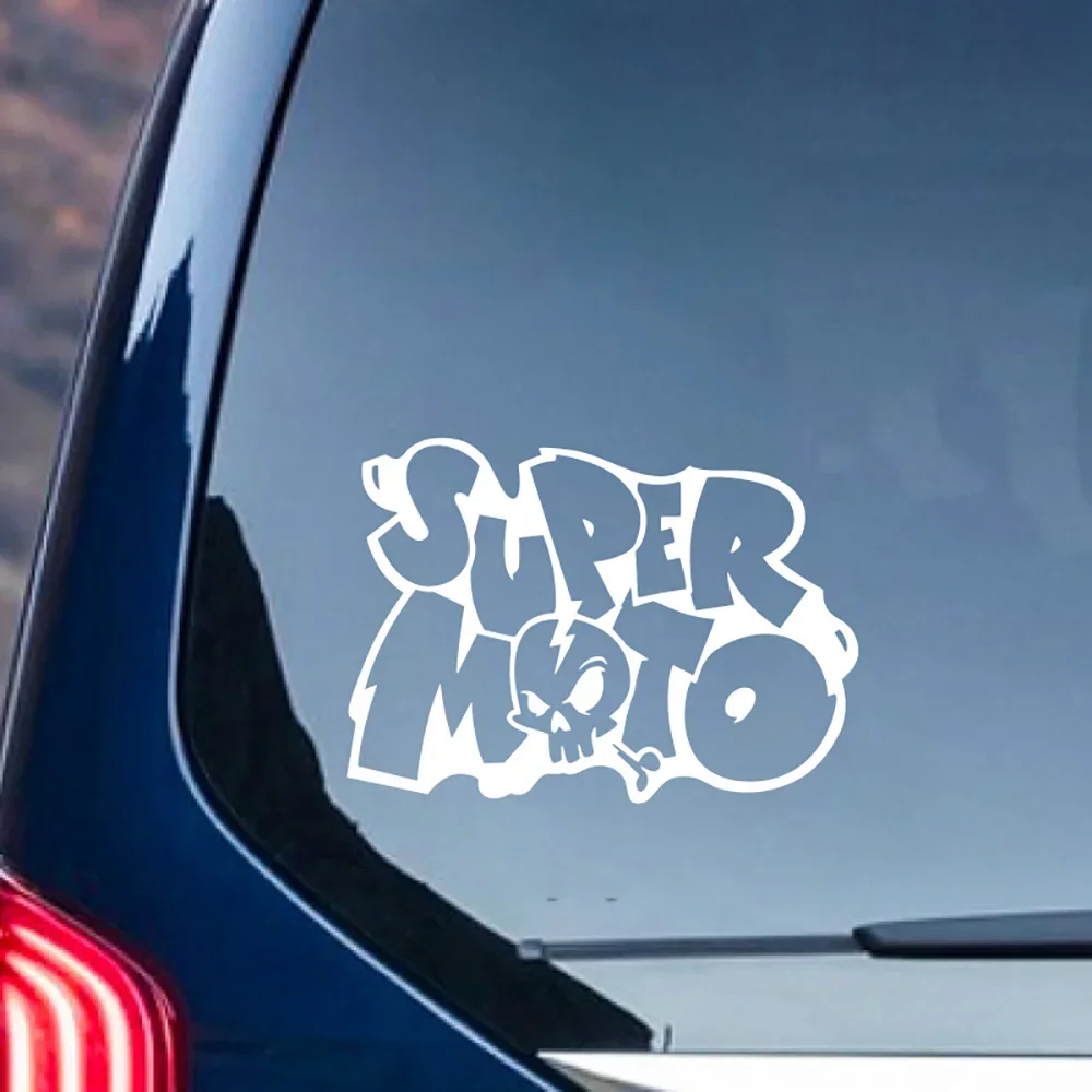 1PC Holographic Super Moto Sticker for Car Motorcycle Exterior Personalized Motocross Culture Decal