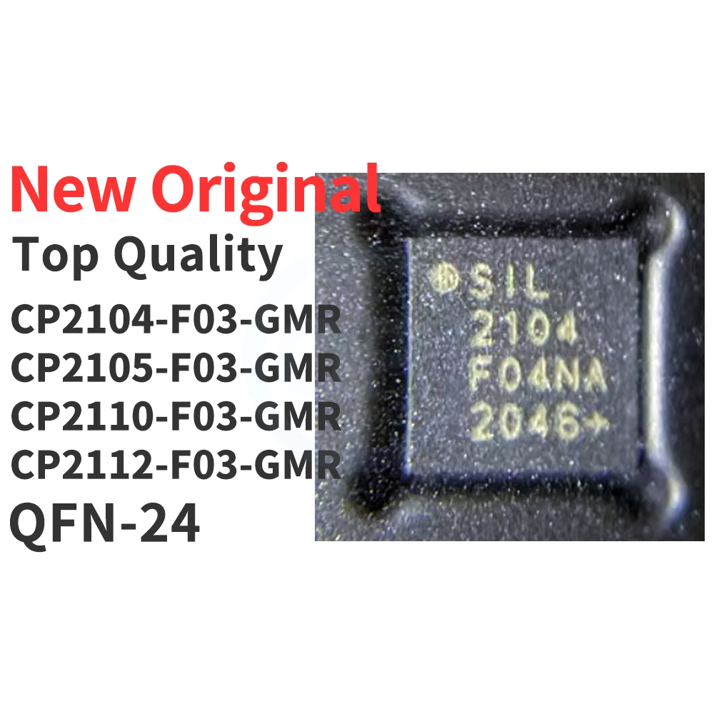 (5 Pieces) CP2104-F03-GMR CP2105-F03-GMR CP2110-F03-GMR CP2112-F03-GMR QFN-24 New Original
