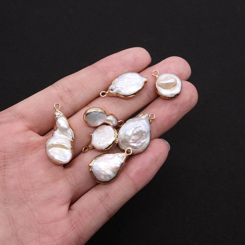 

1PCS Random Irregular Shape Natural Baroque Freshwater Pearl Pendant Jewelry Making DIY Necklace Earrings Accessories Gift
