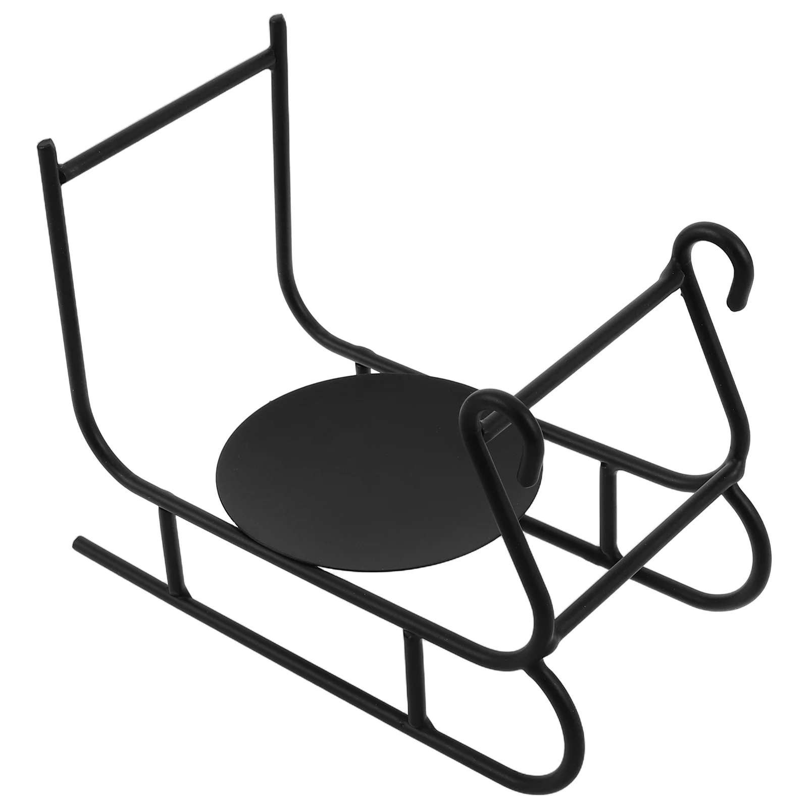 

Rustic Wrought Iron Christmas Sleigh Candlestick Holder Black Sled Shaped Table Centerpiece Vintage Farmhouse Wedding Decor Tea