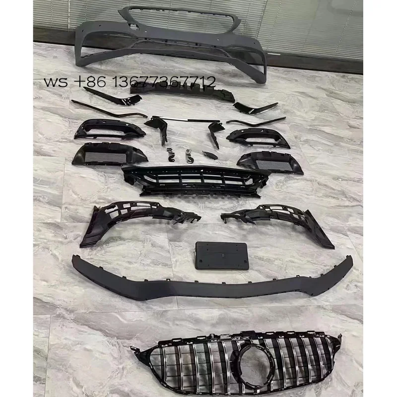 

Car Accessories C Class W205 Upgrade to C63 Front Face with Bumpers and GT Grill