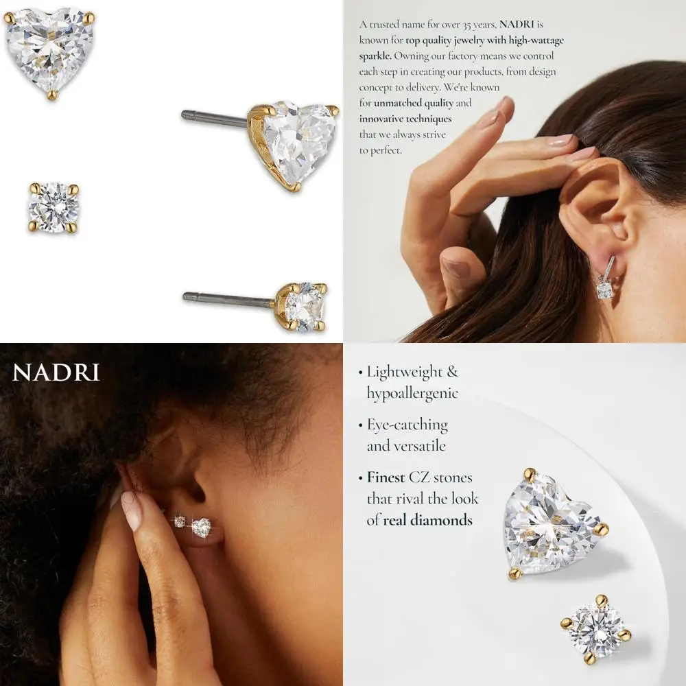 

Позолоченные серьги-гвоздики в форме сердца, изящные золотые серьги 18 карат, набор из 2 шт., украшения в форме сердца для женщин, комплект нежных серег в форме сердца