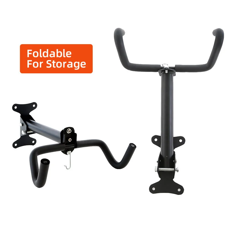 Wall Beam Road Hanging Rack Kids Bike Scooter Hanger Optional Foldable Hook Adjustable Mount W/ Rim Bondage Belt