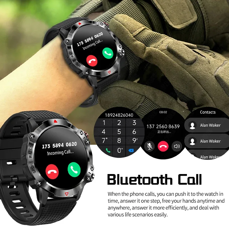 2023 New 450mAh Standby Outdoor Sport Smart Watch Men Bluetooth Call 1.39inch 360*360 HD Screen Fitness Waterproof Smartwatch