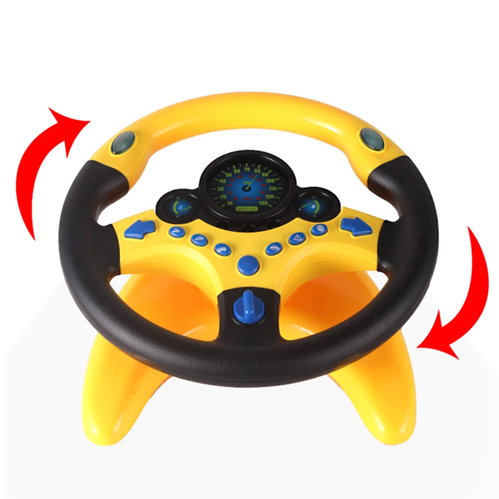1 szt. Symulacja dla dzieci - gra w prowadzenie samochodu - kierownica bez żółtego podświetlenia, zabawka elektroniczna