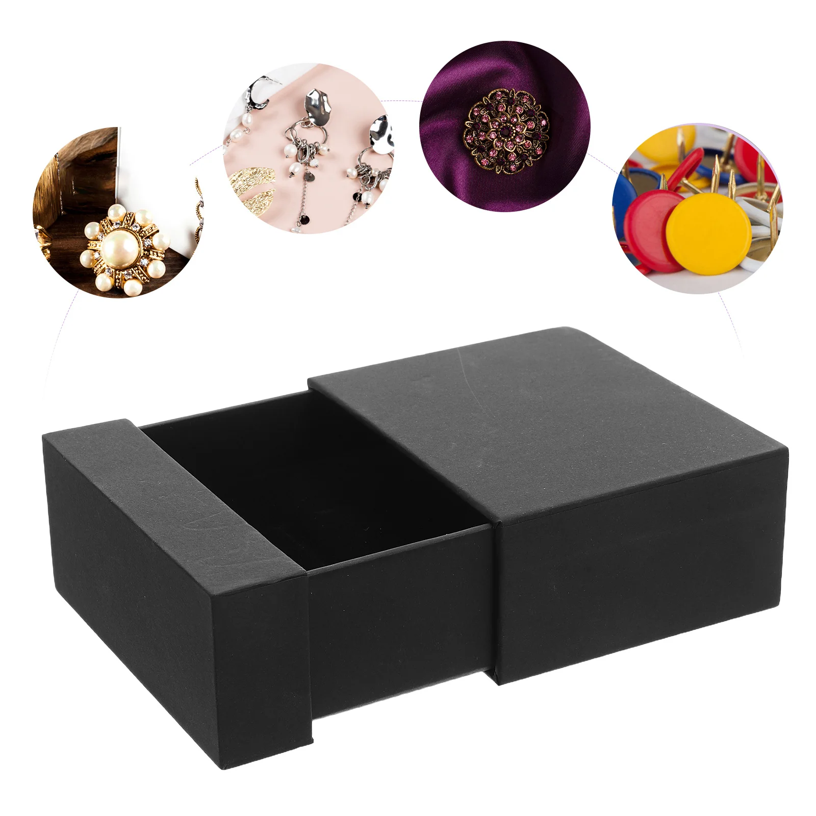 Jewelry Packaging Box Small Compact Design Pull-Out Jewelry Storage Organizer Multi-Functional Case for Rings Earrings Necklaces