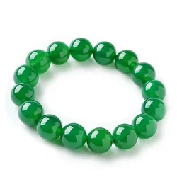 6/8/10/12mm Natural Green Jade Gems Lucky Bracelet,Men and Women Can Onyx Wear Bracelet,Gifts for Friends, Transparent Beads