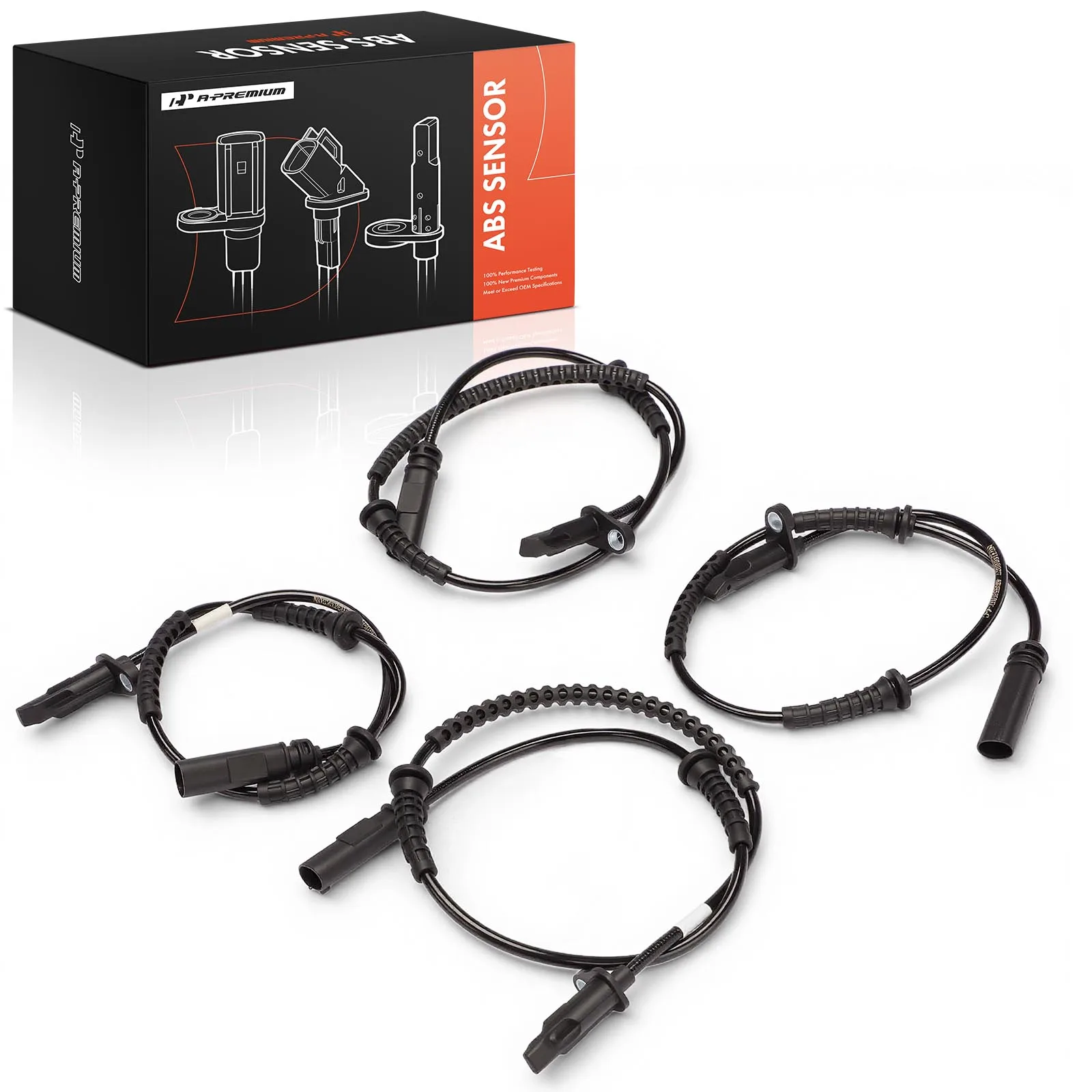 A-Premium 4Pcs Front & Rear Side(Driver & Passenger Side) ABS Wheel Speed Sensor for BMW X1 2016-2017 Mini Cooper Clubman
