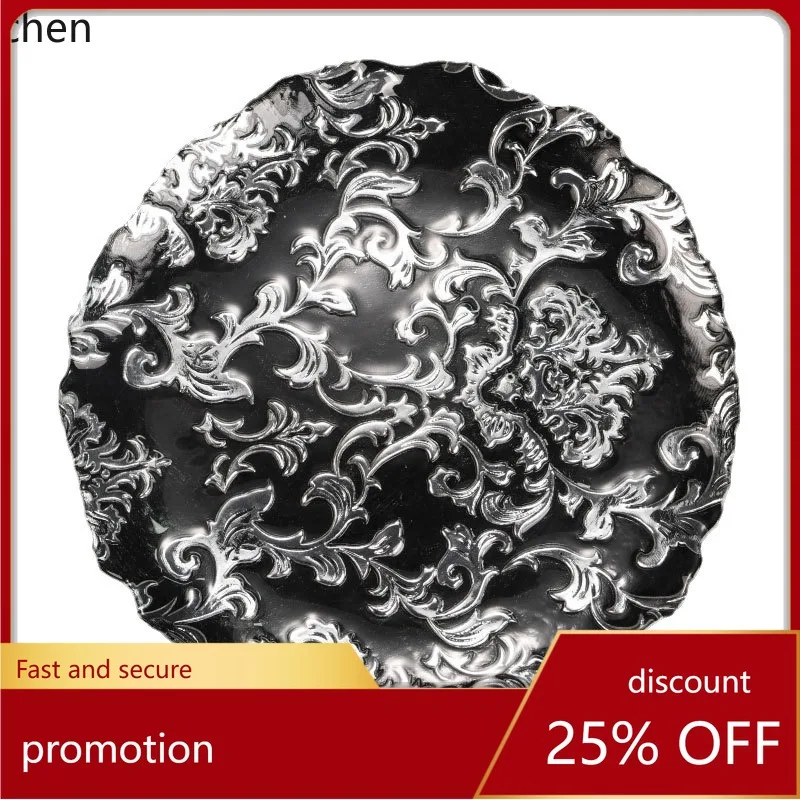 

HXL Vintage Carved Plate for Western Restaurant Steak, Pasta, and Fruit Salad Serving