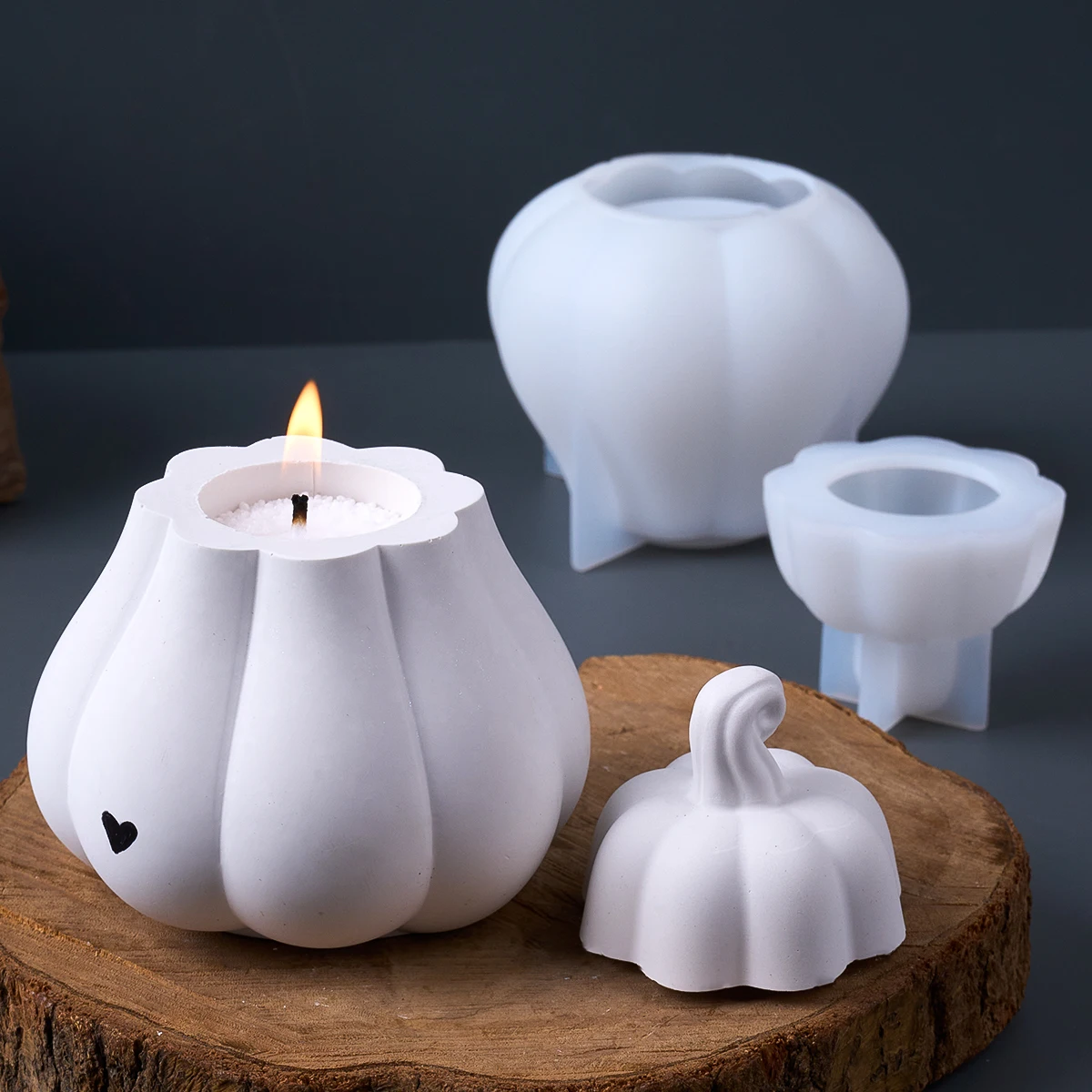 DIY 호박 모양 수납함 실리콘 몰드 (뚜껑 포함) U - Candle Supplies Jars 리뷰 및 가격