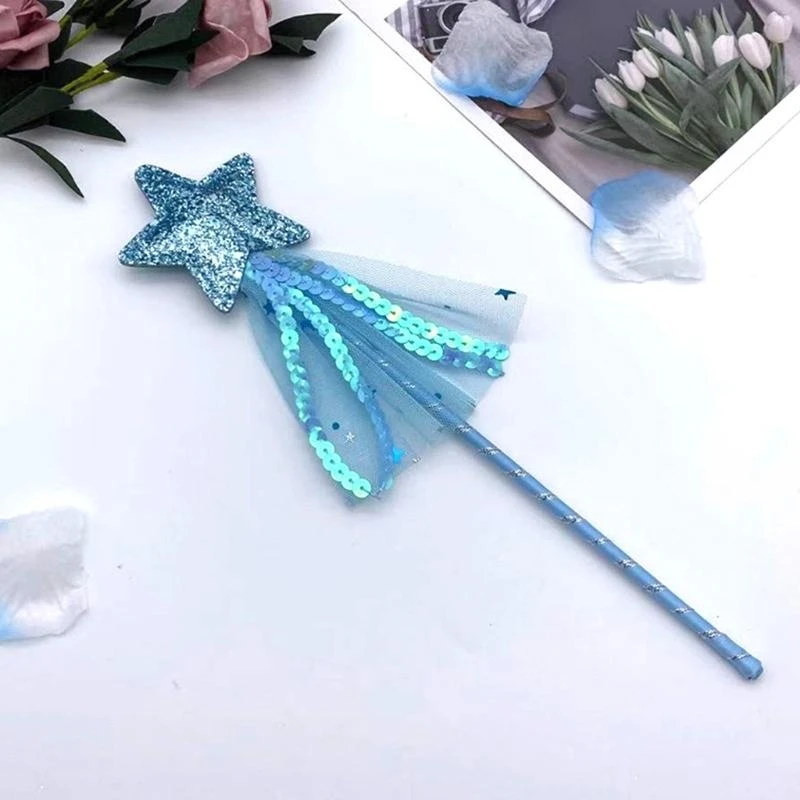 

97BC Wand Princess Star Wand 4x/set Dress Up Costume Cosplay Prop Birthday Gift