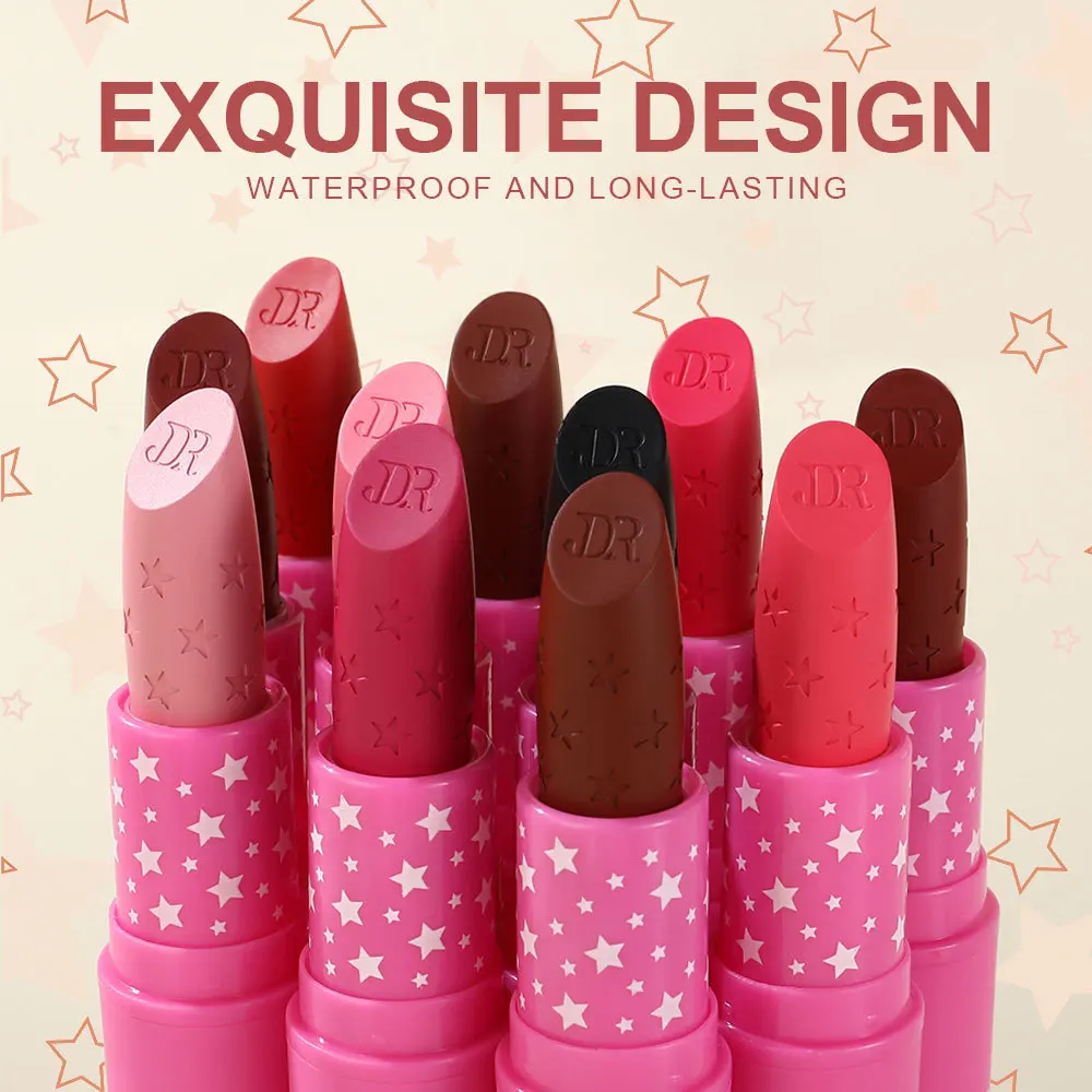

9-Colors Matte Lipstick Non-Stick Cup Long-Lasting Velvet Finish Smooth Matte Lip Color Waterproof Smudge-proof Lip Stain Makeup