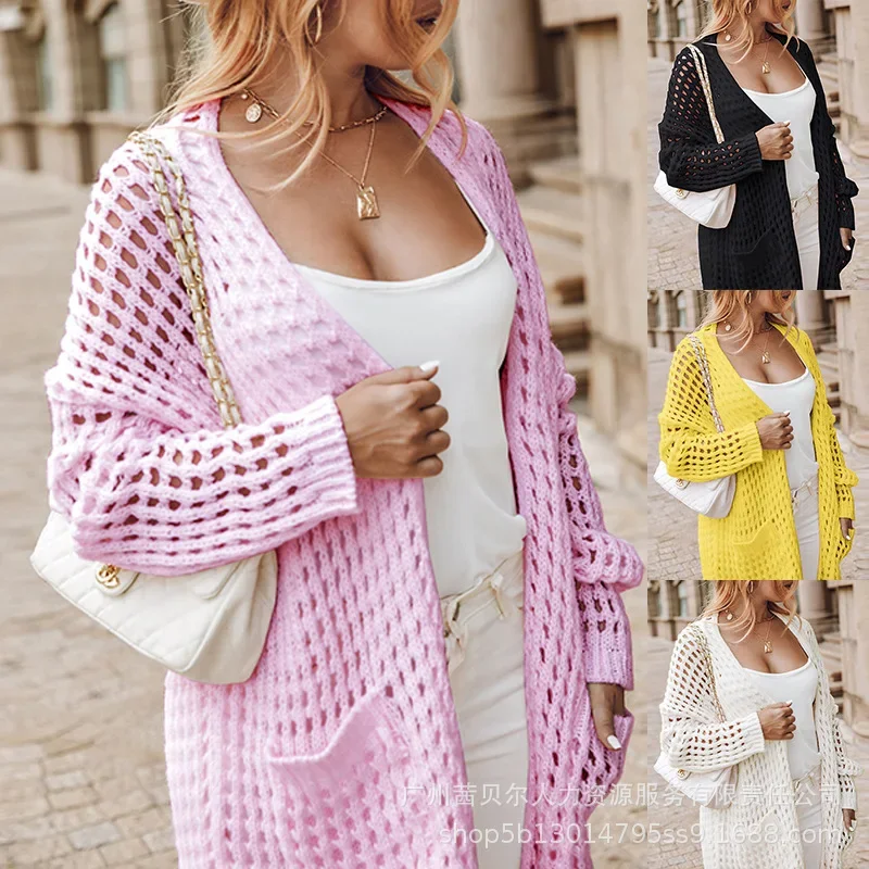 

Autumn 2023 New Long Cut Out Sweater Cardigan for Women