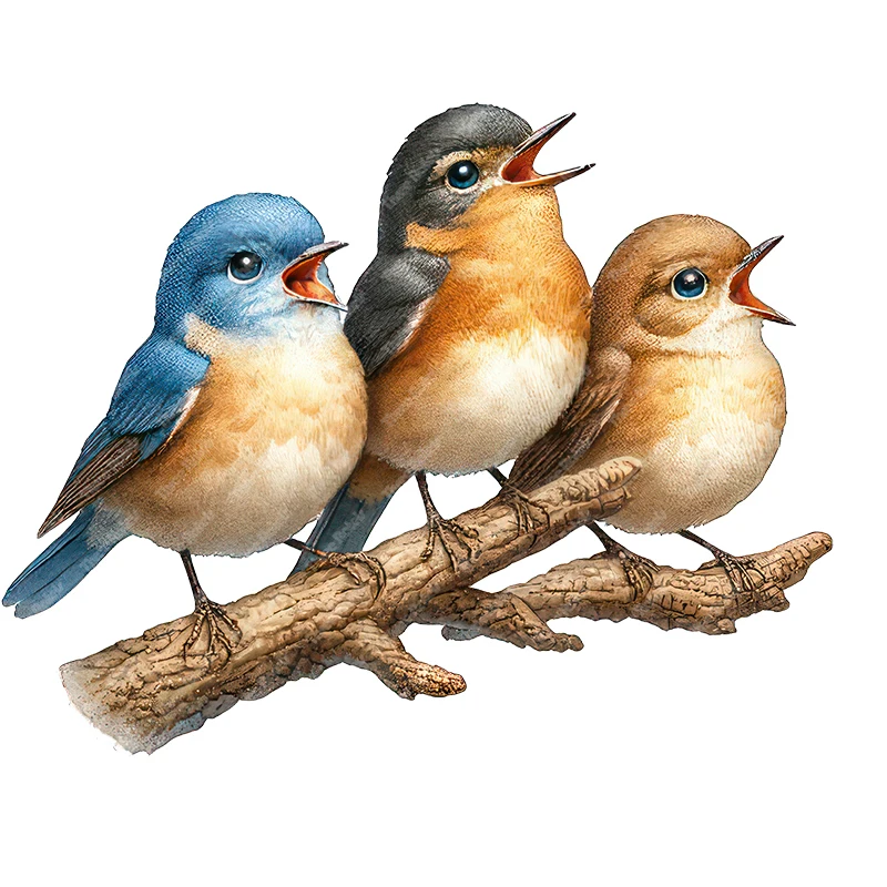 Three Ratels QN64 Funny cartoon bird children's bedroom bedside wall stickers kindergarten decoration stickers