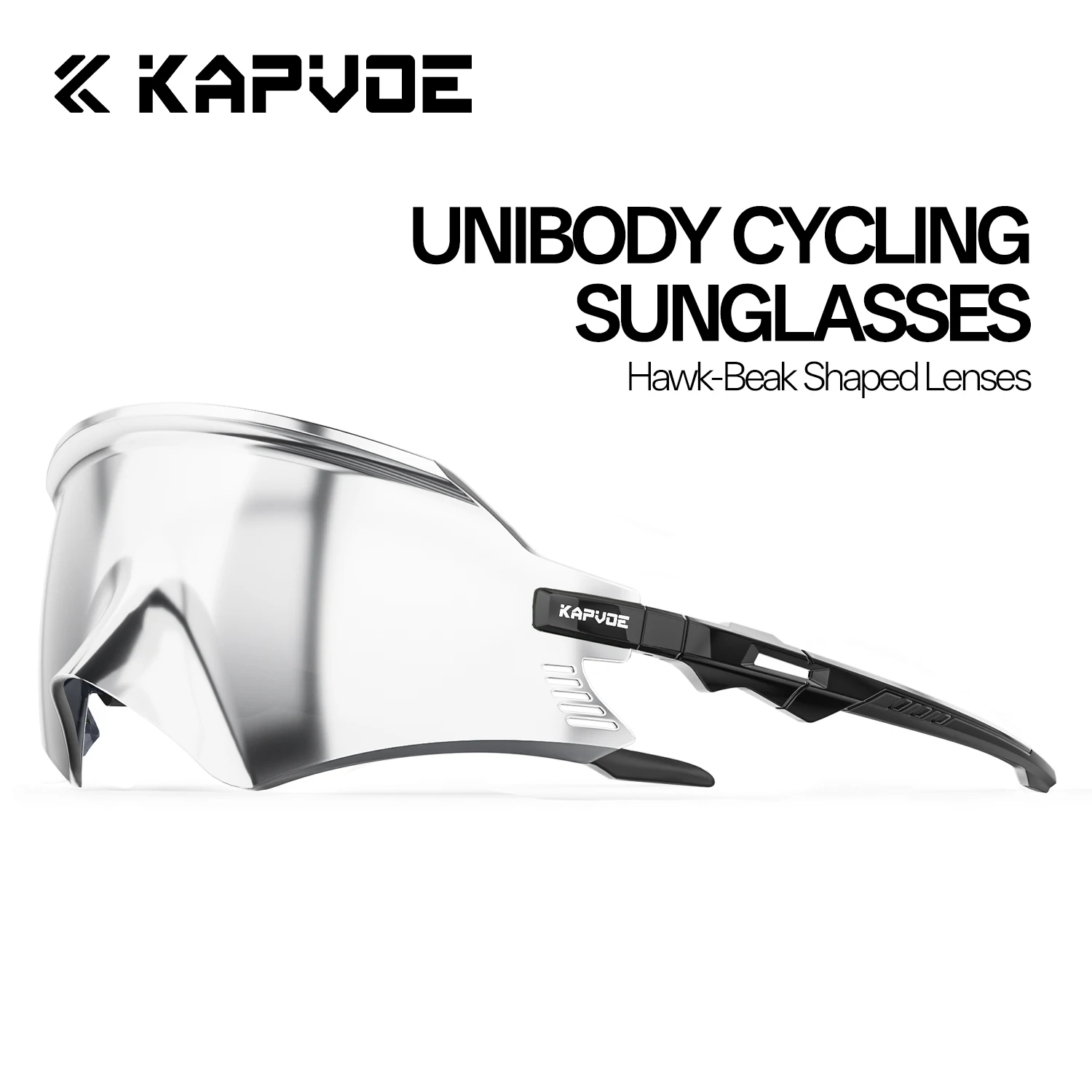 KAPVOE Eagle Beak Integrated Cycling Glasses Racing Eyewear Cycling Sunglasses MTB Road Bike Outdoor Sports Bicycle Men Women