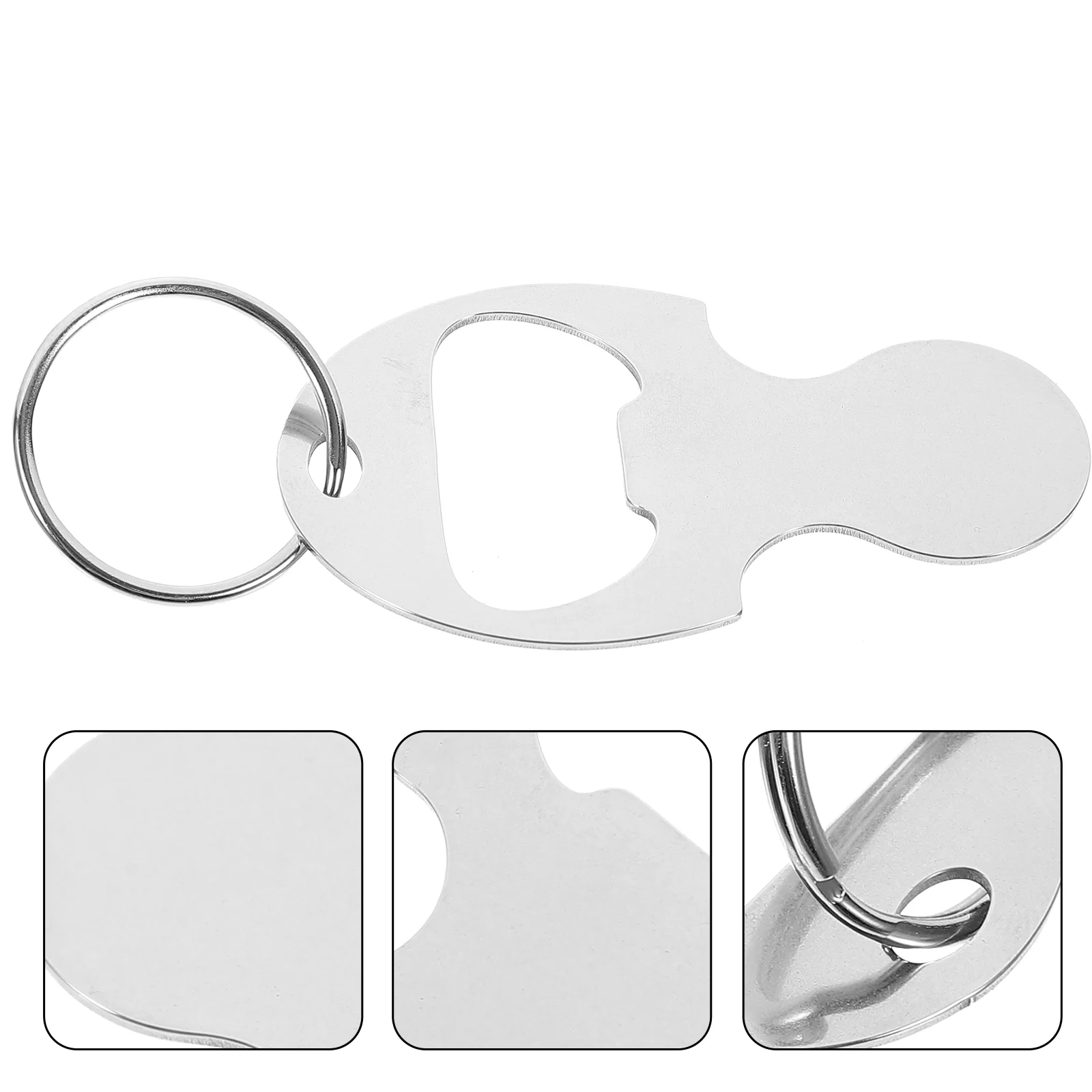 6 Pcs Mini Bottle Opener Shopping Trolley Tokens Keychains Portable Carts Keyrings Zinc Alloy Smooth Creative Design