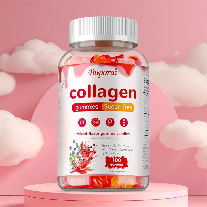 

Multi Collagen Gummies - Supports Healthy Hair, Skin and Nails, Improves Digestion, Reduces Wrinkles and Dryness
