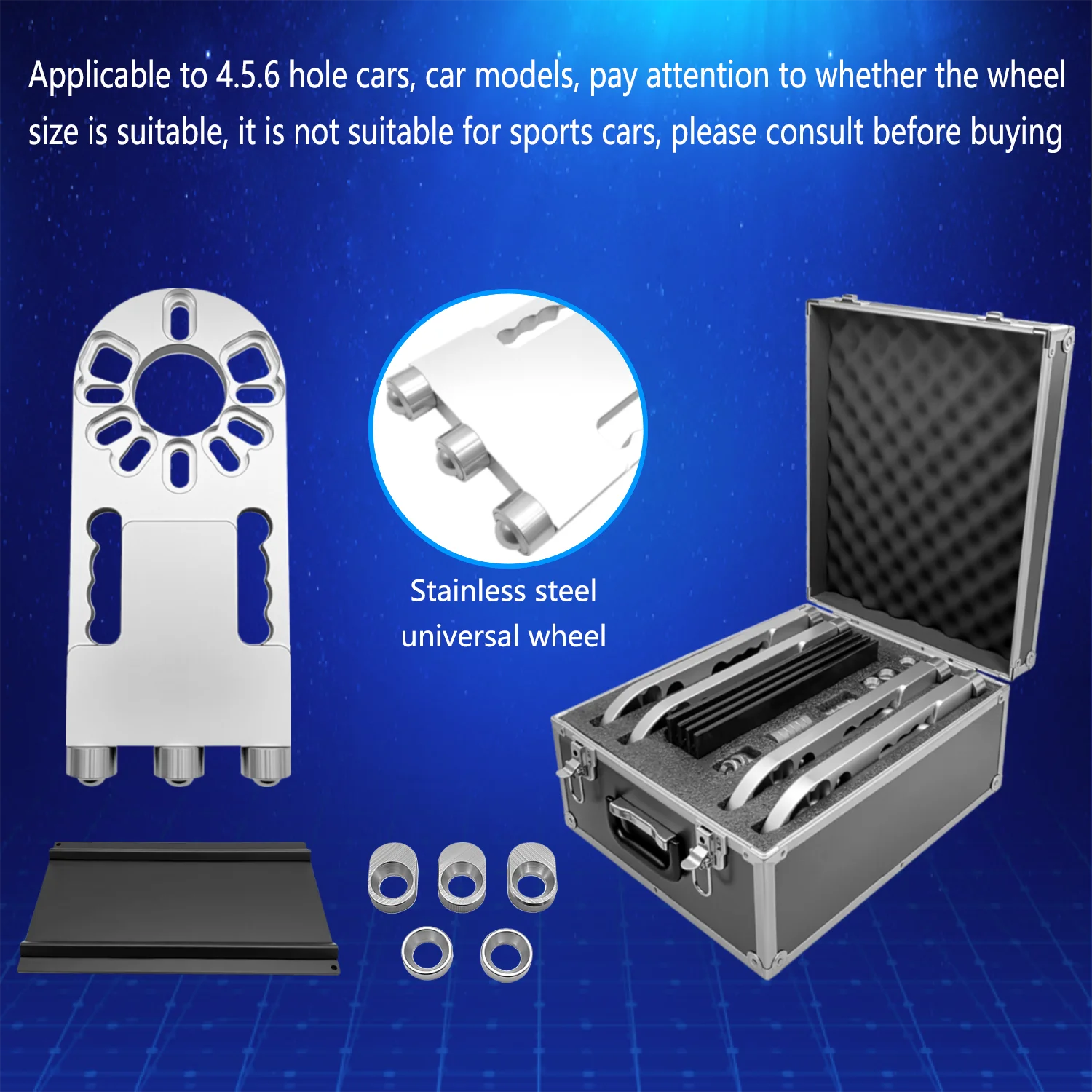 4-piece vehicle chassis stress relief tool kit Wheel alignment cable puller, bushing adjustment reset tool