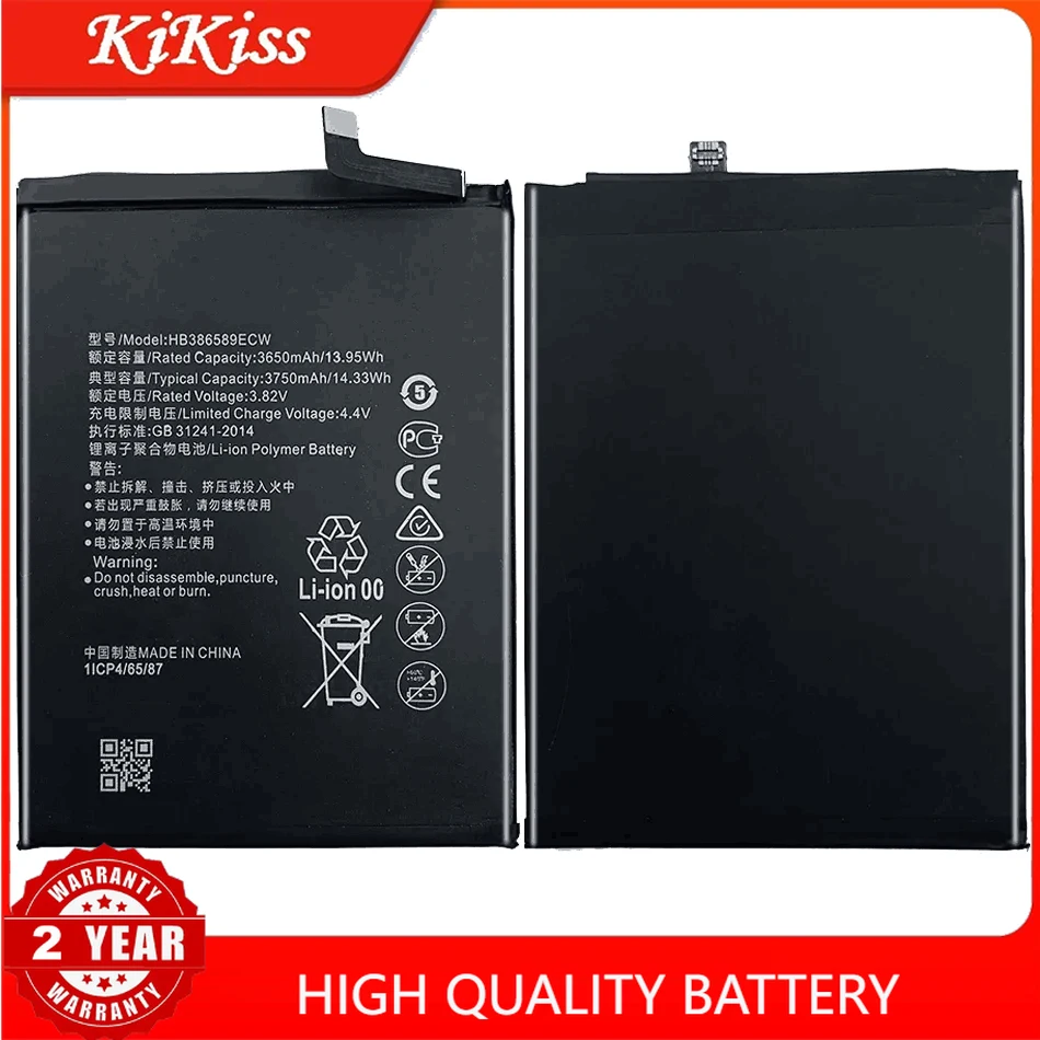 3750mAh HB386589ECW Battery For Huawei V10 P10 Plus ,for Honor Play Honor 20S 8X Play Mate20 Mate 20 Lite Nova 3 4