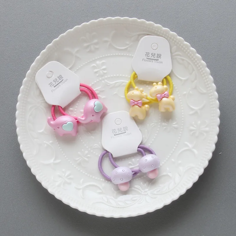 

2PCS/Lot Hair Rubber Banda for Kids Cute Cartoon Elastic Hair Rope Children Headbanda Princess Ponytail Holder Hair Accessories