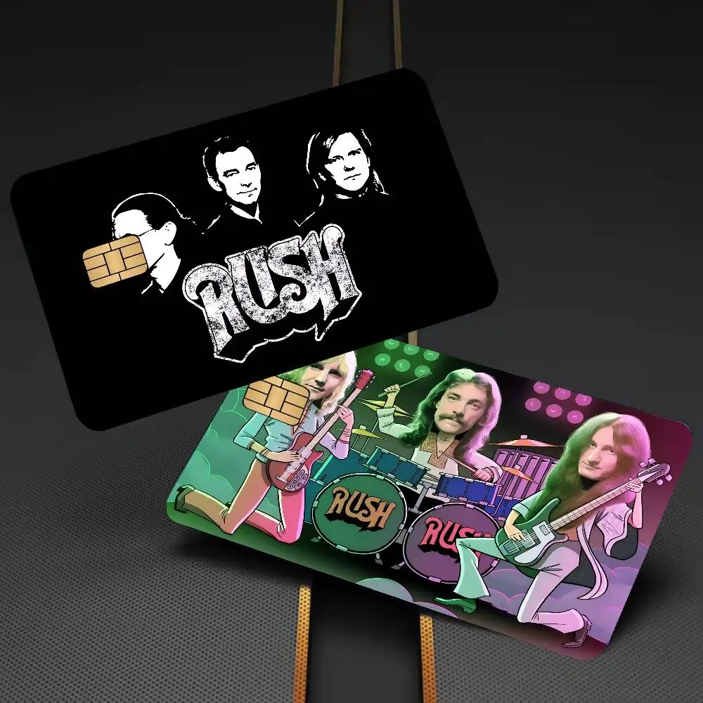 Famous R-RUSH ROCK BAND Diy Credit Debit Card Sticker Party Sticker Decoration Waterproof Small Chip Card Skin Sticker