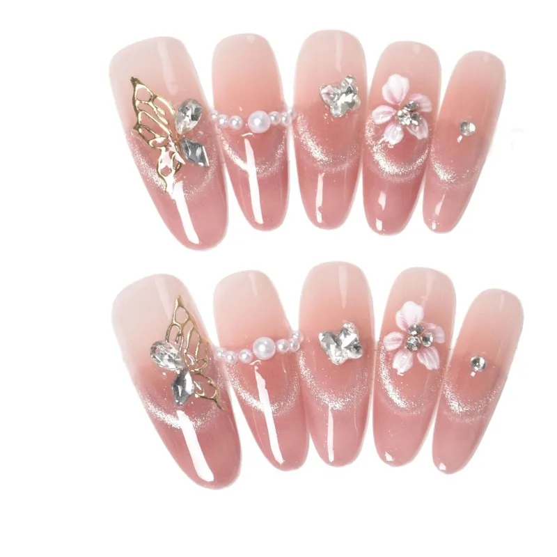 

Wearing nail pure handmade nail art finished product advanced sense fake handmade cat eye wearing nail piece