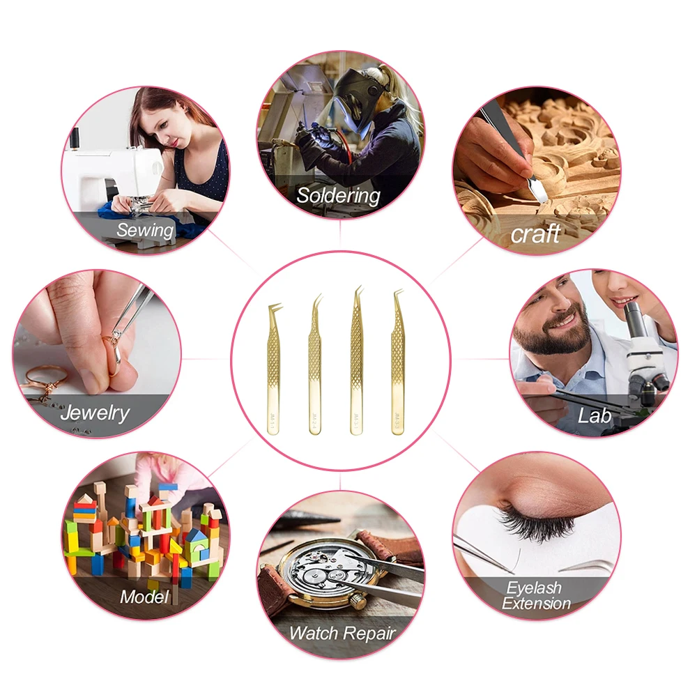 Eyelashes Tweezers Make Up Eyelashes Extensions Supplies Accessories Makeup Tools Lash Tech Supplies Beauty Tools Wholesale