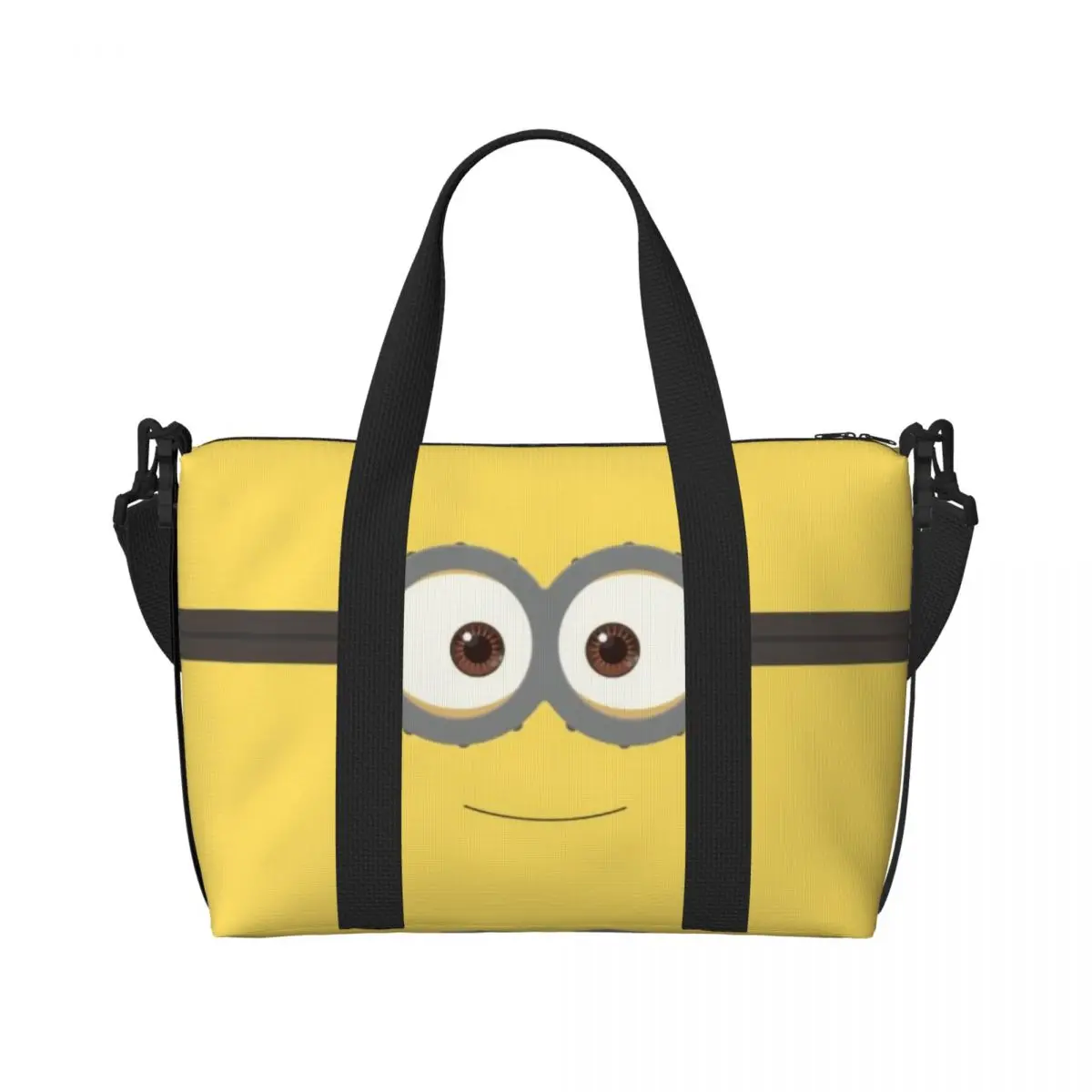 

Женская большая сумка M-Miniones на заказ, большая вместительная дорожная сумка с забавным рисунком для спортзала, пляжа, через плечо