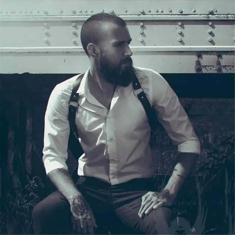 652F Homens Corpo Peito Cinto Raves Traje Sexy Punk Peito Cinto Cinto Decorações Festa