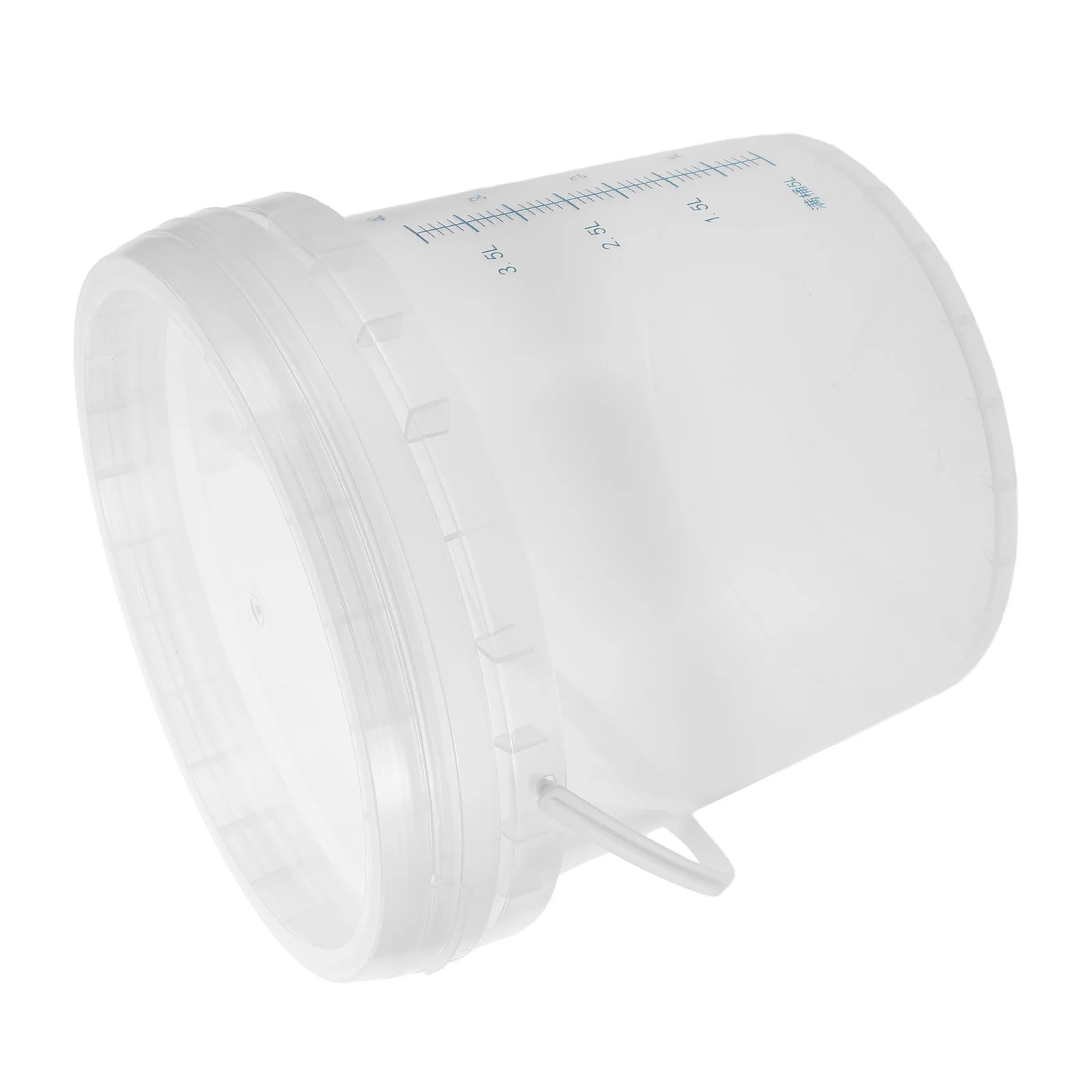 1pcs 5L Clear Food Grade Plastic Bucket With Handle Leakproof Measuring Container For Medical Household Use Durable Thickened