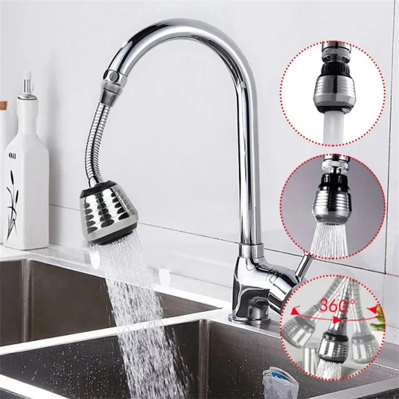 360° Adjustment Kitchen Faucet Extender Dual Mode Water Saving Pressurize Faucet Extender Filter Sprayer Bathroom Kitchen Gadget