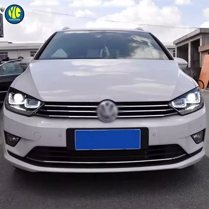 New Arrival Volkswagen Golf Sportsvan Headlight 2016 2019 Upgrade Head Light Car Accessory VW  Led Headlamp for Volkswagen
