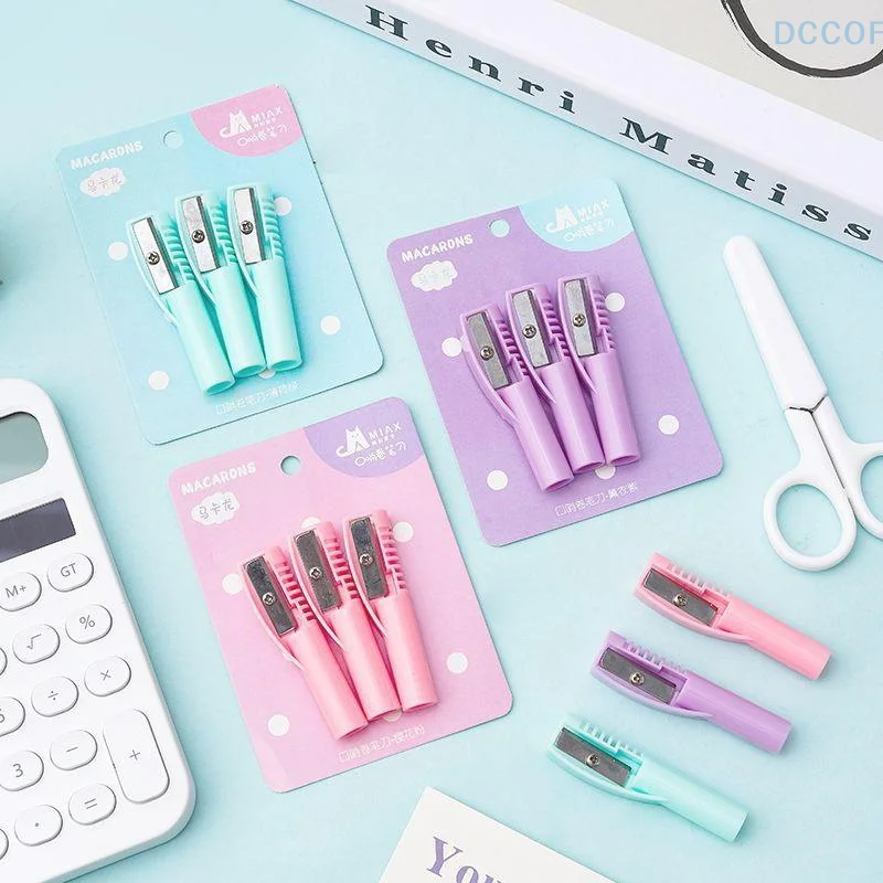 1/3PCS Multi-Functional Manual Pencil Sharpener With Protective Knife Cap Feature Portable Stationery For School Supplies