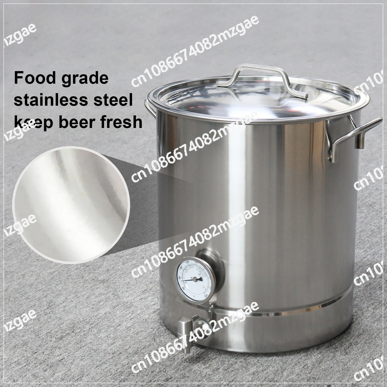 Large Capacity Stainless Steel Homebrew Fermenter with Multi-Layer Bottom for Beer, Wine & Cider Brewing