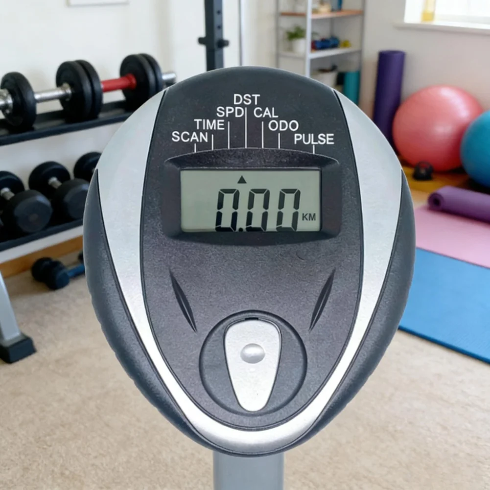 Indoor Cycling Computer with Magnetic Resistance Control Displays Speed Distance Time Calories and Heart Rate on LCD