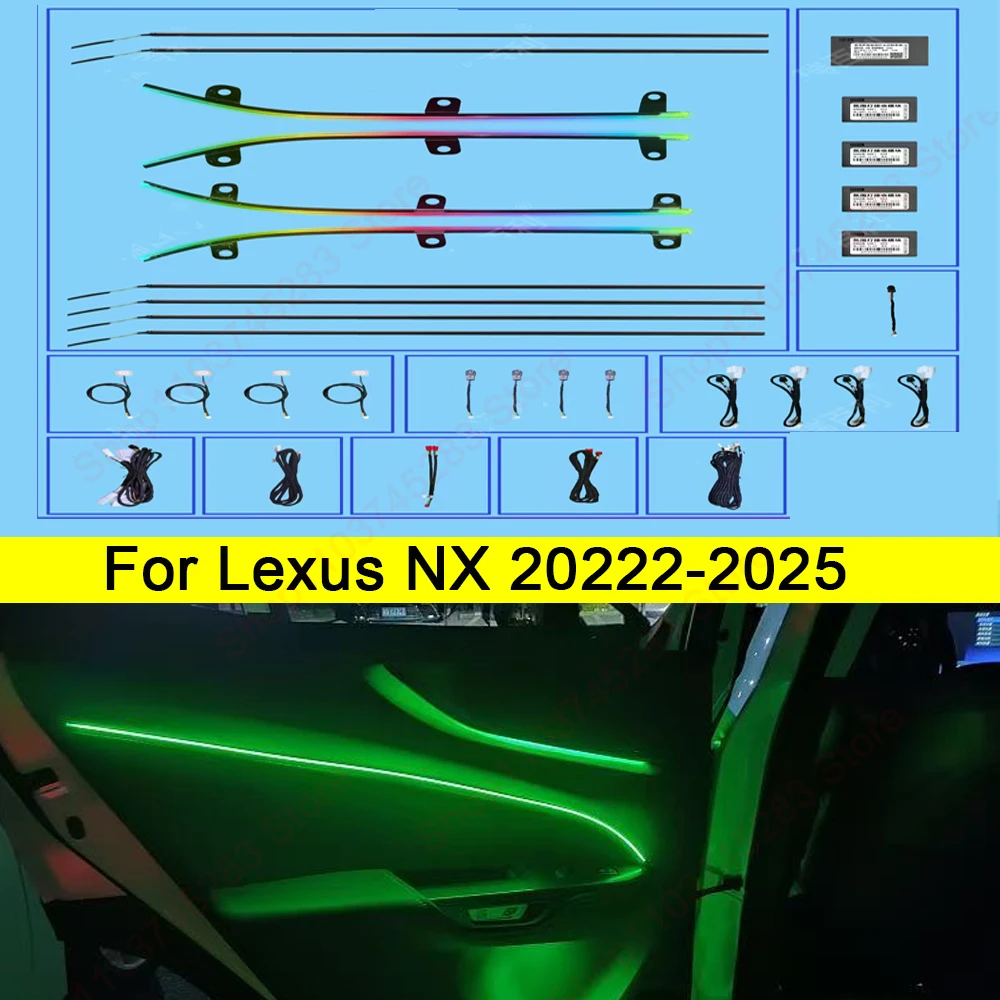 64 Colors Led Ambient Light For Lexus NX RX ES RGB & symphony 2015-2025 Symphony dynamic  Lamp Advanced Light Decoration Lamp