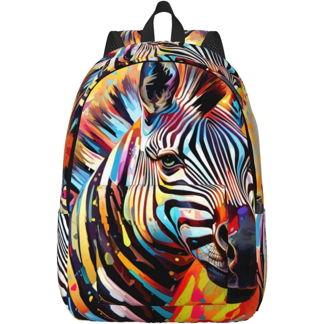 

Animal Zebra Fashionable canvas backpack, lightweight casual, fit for multi-functional daily travel bags