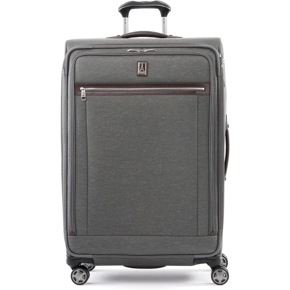 

Travelpro Platinum Elite Softside Expandable Checked Luggage, 8 Wheel Spinner Large Suitcase, TSA Lock, Men and Women