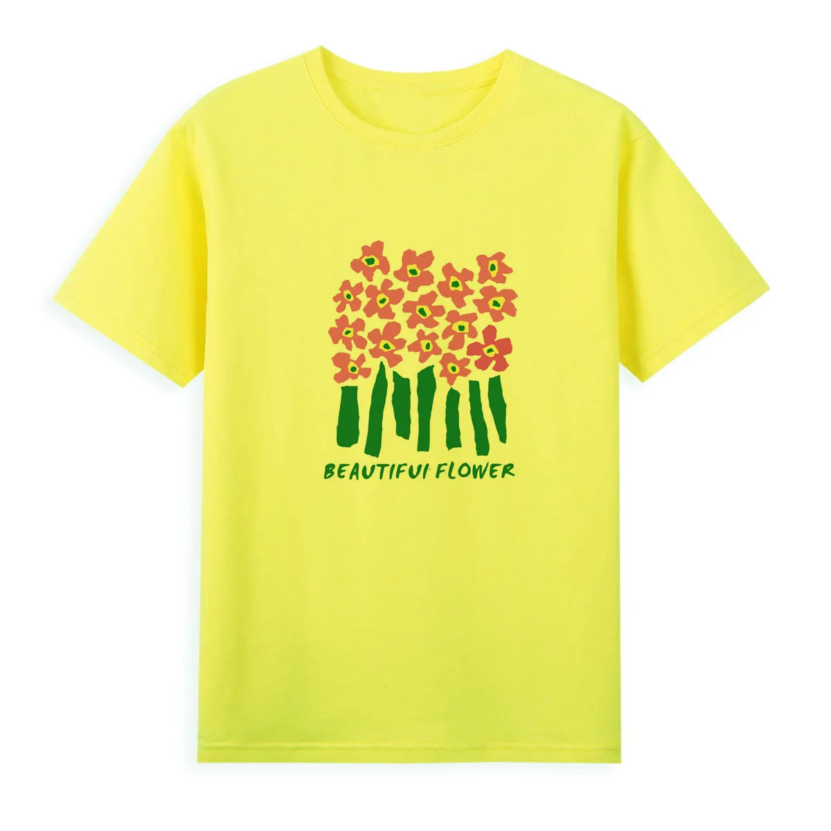 ピンクのfloretプリントTシャツ,女性用半袖Tシャツ,新しいブランド,アメリカの人気のファッション,A1-63