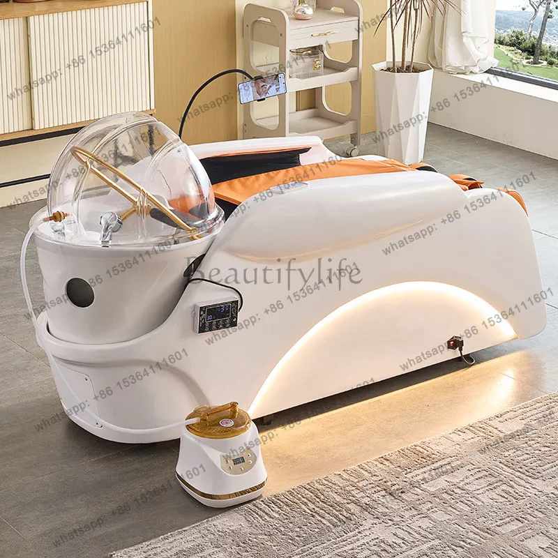 Ceramic basin intelligent electric massage shampoo bed barber shop hair salon special head treatment bed