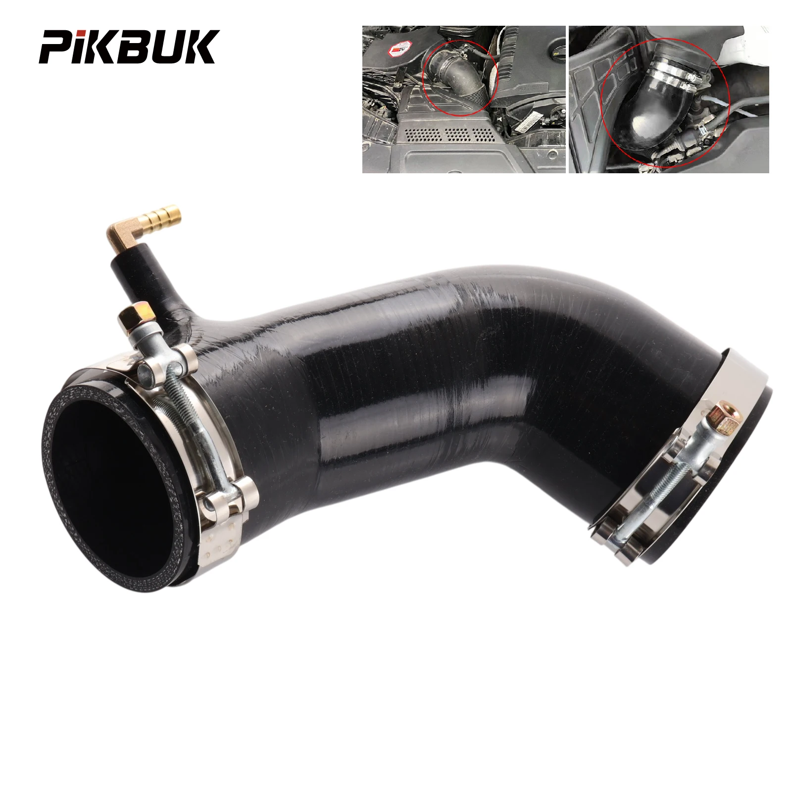 PIKBUK High Quality Air Inlet Tube Silicone Intake Hose Pipe For AUDI A5 8T A4 B8 1.8 2.0 TFS 06H129629F